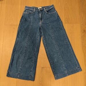 L'Agence wide leg cropped jeans